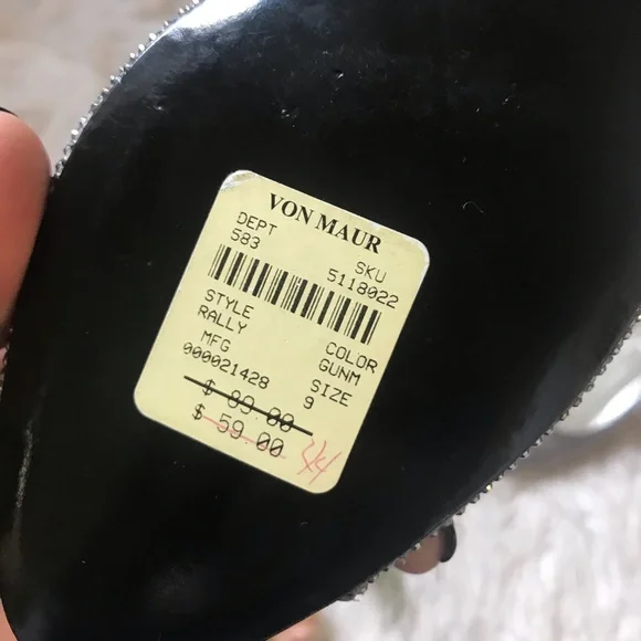 Nina Silver Rhinestone Peep toe flats! NWT! - Picture 5 of 5